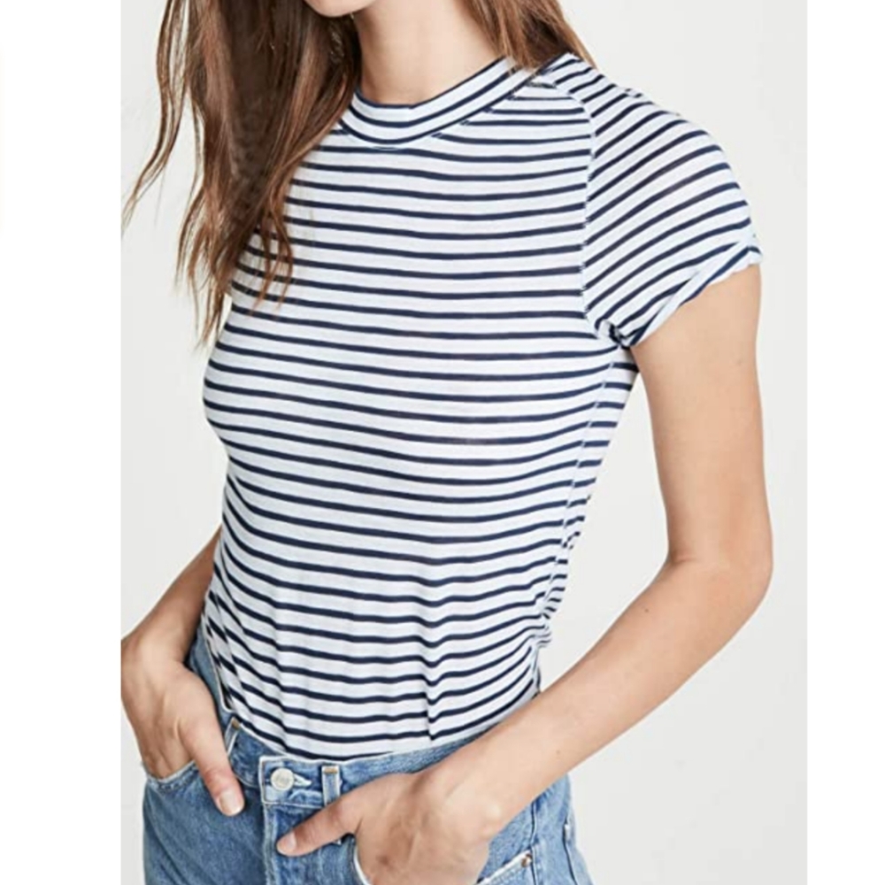 FREE PEOPLE We The Free Night Sky Striped Tee